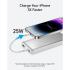 Anker 533 Power Bank10000mah Portable Charger-A1249 (PowerCore 25W) With 3 Port, 2 USB-C, 1 USB-A Fast Charging Battery Pack For iPhone Series, iPad, Samsung, Android and More - White